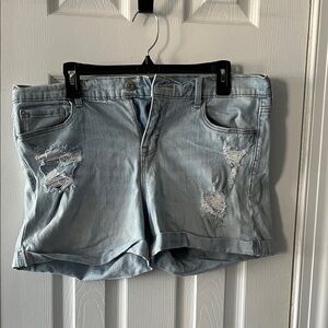 Old Navy Light Blue Ripped Jean Shorts